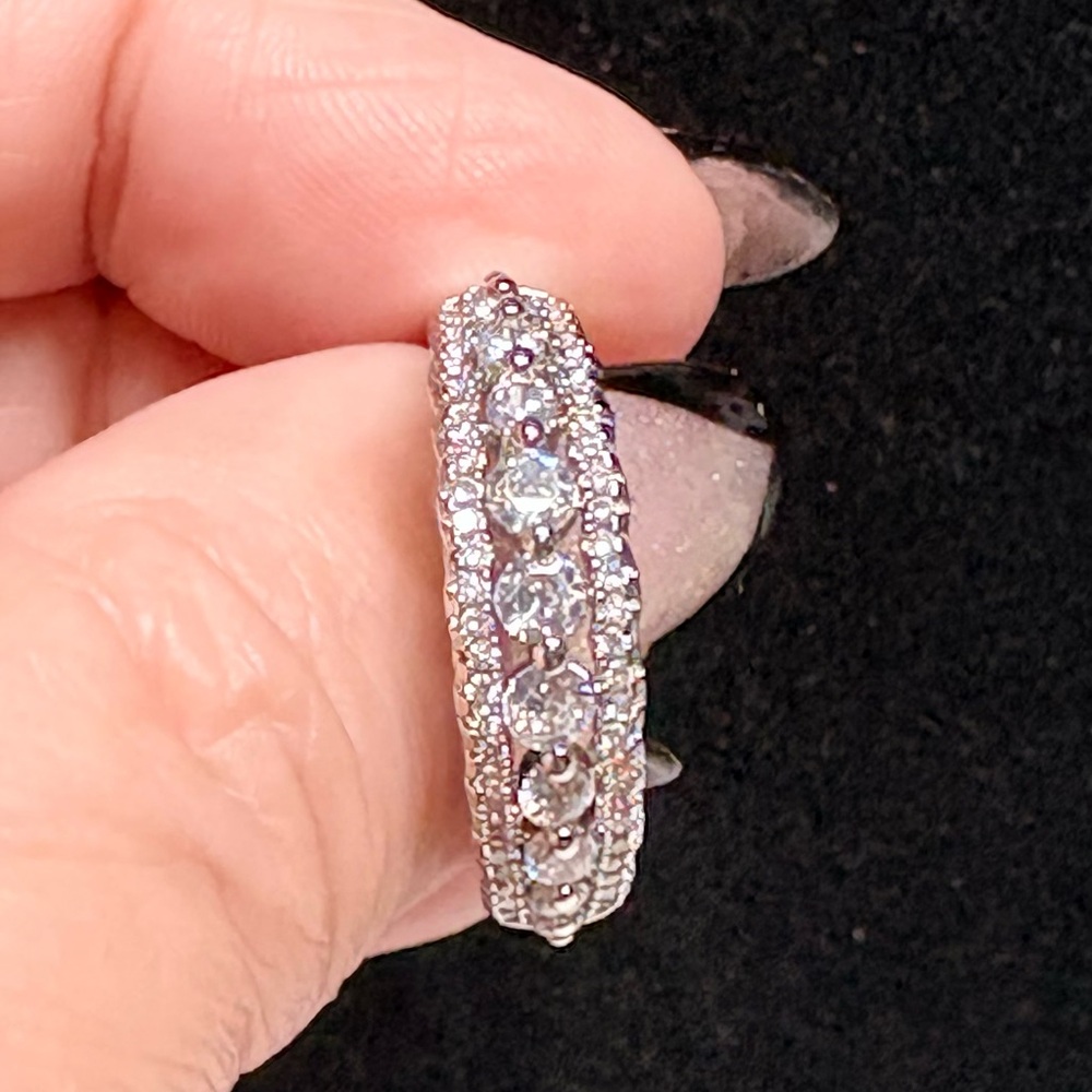 Elegant Silver Anniversary Women's Ring
